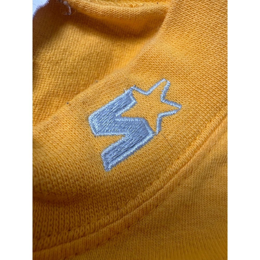 Starter Long Sleeve T-Shirt Mens Medium Yellow Excellent Embroidered Logo Cotton - Picture 5 of 11